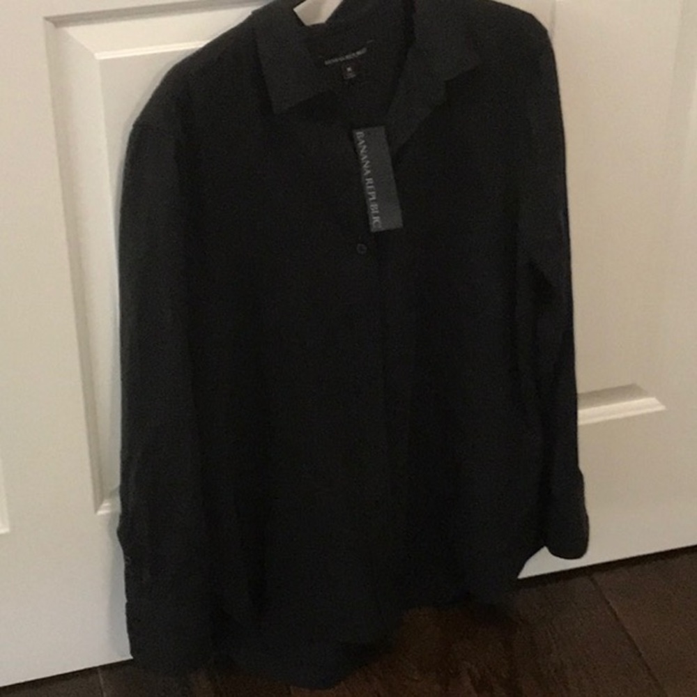 Banana republic black dress blouse